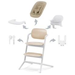 CYBEX LEMO 4in1 Hochstuhl Set Sand White