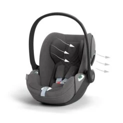CYBEX Cloud T I-Size Plus Mirage Grey Babyschale -Babyprodukte cyb 23 eu y045 cloudt migr plus airventilation print medium