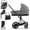 CYBEX E-PRIAM Kinderwagen Mirage Grey Bundle New Generation Inkl. 8 Zubehörartikel