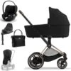 CYBEX E-PRIAM Kinderwagen Sepia Black Bundle New Generation Inkl. 8 Zubehörartikel