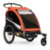 Burley Cub X Fahrradanhänger Atomic Red 2-Sitzer Mit Buggy-Funktion