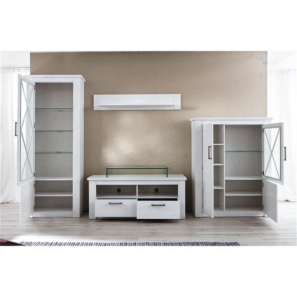 Trendteam Georgia Anbauwand Pinie Weiß 2 Trendteam Georgia Anbauwand Pinie Weiß – Bild 2