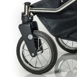 HESBA Corrado Kinderwagen 796/227 Teilleder Mit Schwenkbaren Vorderrädern Schwarz SW-SL 2/25 10 HESBA Corrado Kinderwagen 796/227 Teilleder Mit Schwenkbaren Vorderrädern Schwarz SW-SL 2/25 -Babyprodukte gestelltyp sw sl 2 25 schwenkbaren vorderraeder 3