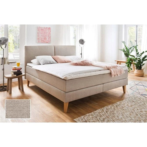 Meise Möbel Greta Boxspringbett 180 X 200 Cm Beige Stoff - Inklusive Lieferung 1 Meise Möbel Greta Boxspringbett 180 X 200 Cm Beige Stoff - Inklusive Lieferung