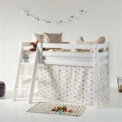 Hoppekids Halbhohes Bett ECO Luxury 70x160 Cm Mit Schräger Leiter & Absturzsicherung -Babyprodukte halbhohes bett 70x160 schraeg
