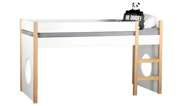Nature Kid Finn Hochbett Weiß/natur Mit 2 Bullaugenpaneelen Liegefläche 90 X 200 Cm 4 Nature Kid Finn Hochbett Weiß/natur Mit 2 Bullaugenpaneelen Liegefläche 90 X 200 Cm – Bild 4