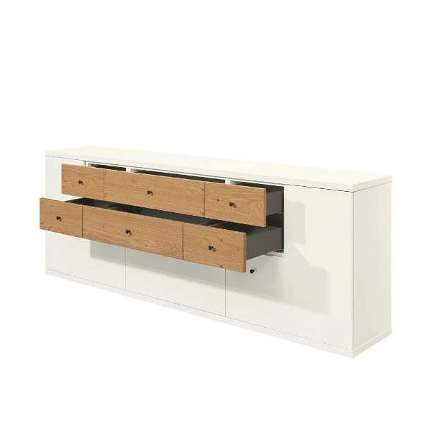 Now! Time By Hülsta Sideboard Mit Winkeltüren Natureiche/Lack-weiß 1 Now! Time By Hülsta Sideboard Mit Winkeltüren Natureiche/Lack-weiß