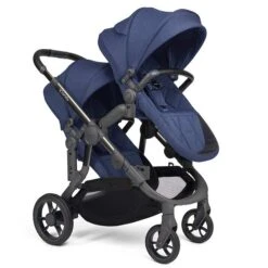 ICandy Orange Double Combo Royal Blue Marl Geschwisterkinderwagen | Inkl. Praktischem Zubehör -Babyprodukte icandy orange royal blue twin 3 4 su wf extenders su elv wf