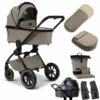 Moon Gio Plus Kombi-Kinderwagen Mud/black Chrome Zubehör Bundle