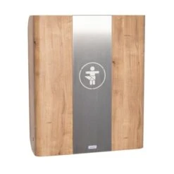 Timkid KAWAmaxi Wandwickeltisch Edelstahl / Eiche Inklusive Wickelmatte | Modern Design