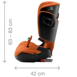 Britax Römer Kidfix I-Size Cosmos Black Kindersitz Gruppe ECE R 129 / I-Size -Babyprodukte kidfix i size dimension images angle 01