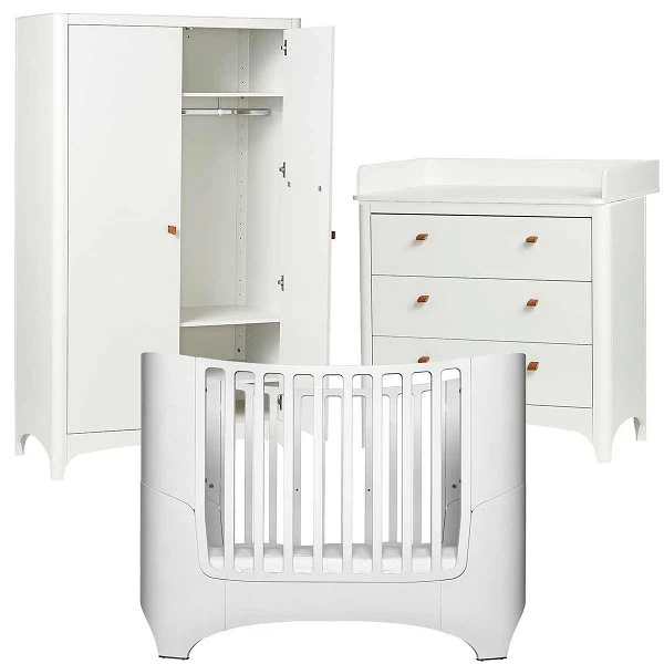 Leander Classic Kinderzimmer Vierteilig Weiß Mit Babybett, Schrank, Kommode Und Wickelaufsatz 1 Leander Classic Kinderzimmer Vierteilig Weiß Mit Babybett, Schrank, Kommode Und Wickelaufsatz