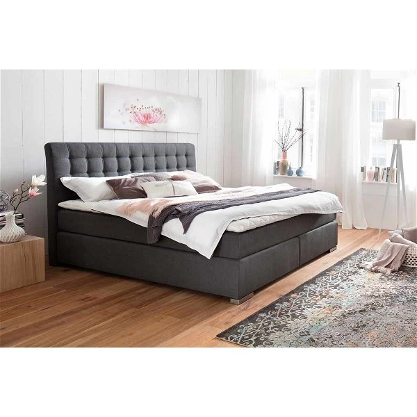 Meise Lenno Boxspringbett 160 X 200 Cm Anthrazit Stoff Kopfteil Gesteppt & Gratis Lieferung 1 Meise Lenno Boxspringbett 160 X 200 Cm Anthrazit Stoff Kopfteil Gesteppt & Gratis Lieferung