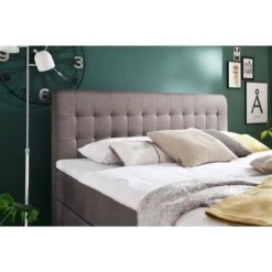 Meise Möbel Massello Boxspringbett 180 X 200 Cm Taupe Stoff - Inklusive Lieferung -Babyprodukte massello taupe 34 kt gesteppt detail 9397 17 fein gr 3
