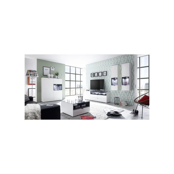 Mäusbacher Micelli Lowboard 12-T Weiß Anthrazit Matt Lackiert | Zum Toppreis 2 Mäusbacher Micelli Lowboard 12-T Weiß Anthrazit Matt Lackiert | Zum Toppreis – Bild 2