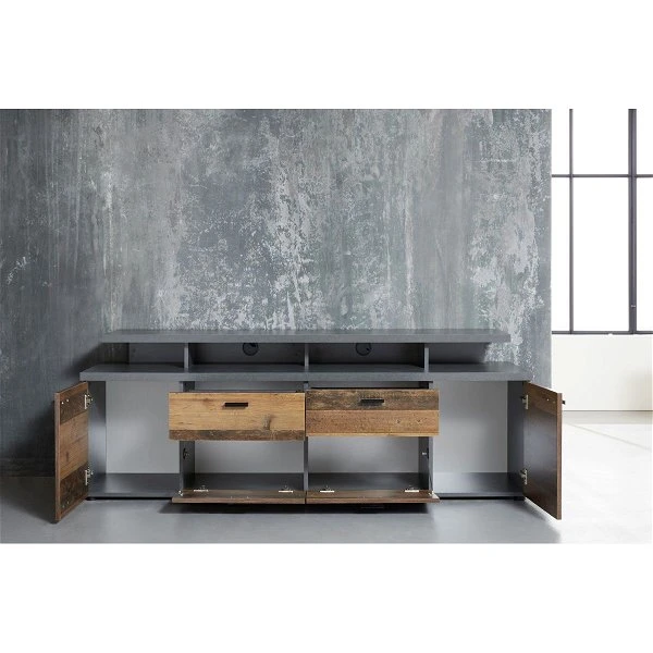 Trendteam Mood TV-Lowboard Old Wood / Matera 2 Trendteam Mood TV-Lowboard Old Wood / Matera – Bild 2