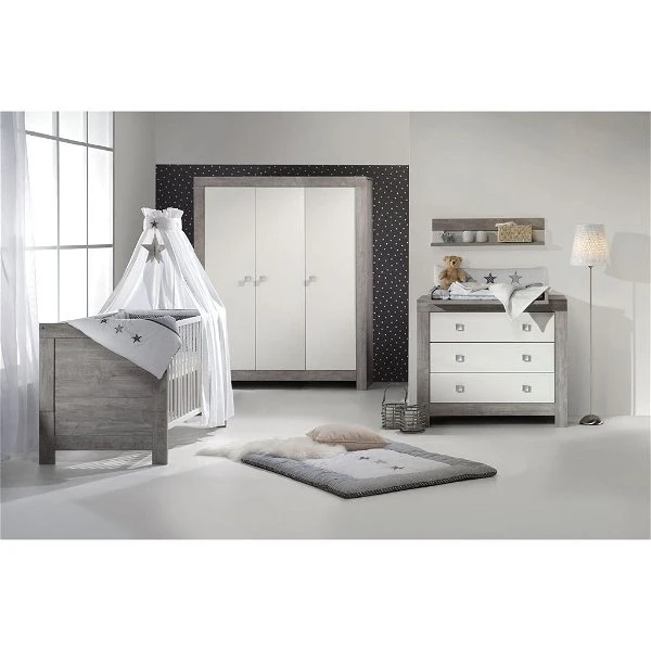 Schardt Nordic Driftwood Kinderzimmer +Umbauseiten Mit Dreitürigem Kleiderschrank 1 Schardt Nordic Driftwood Kinderzimmer +Umbauseiten Mit Dreitürigem Kleiderschrank