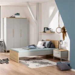 Paidi Benne Jugendzimmer Mit Schrank 3T Kieselgrau/Eiche-Montana - Zum Aktionspreis