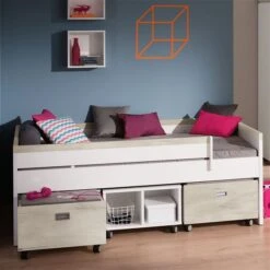 Paidi Kira Kojenbett Eiche-Nautik 120x200 Cm Hohes Fußteil