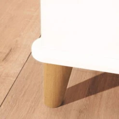 Paidi Lotte & Fynn Sparset - Steiff By PAIDI Babybett & Wickelkommode - Kreideweiß/Eiche Massiv -Babyprodukte paidi lottefynndetailkinderbett fuss 4