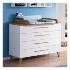 Paidi Oscar Sparset Kreideweiß/Eiche-Nebraska Babybett & Wickelkommode - Zum Aktionspreis -Babyprodukte paidi oscar wiko gr 4