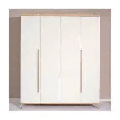 Paidi Remo Kleiderschrank 4-türig Eiche-Bordeaux/Kreideweiß - Zum Aktionspreis