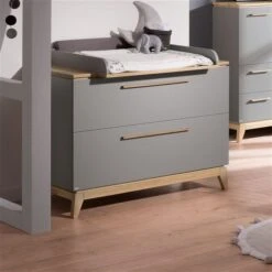 Paidi Sten Sparset Babybett & Wickelkommode Schiefergrau/Eiche - Gratis Lieferung -Babyprodukte paidi sten wiko 2