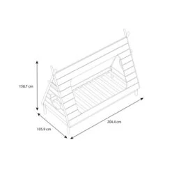 Nature Kid Ponca Tipibett Weiß Liegefläche 90 X 200 Cm -Babyprodukte ponca tipi bett ohne schubkasten sketch