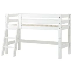 Hoppekids Halbhohes Bett ECO Luxury 70x160 Cm Mit Schräger Leiter & Absturzsicherung -Babyprodukte pre a5 3 1