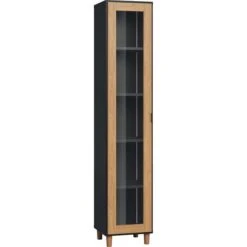 VOX Simple Schmale Vitrine Mit Glastür Farbe Wählbar