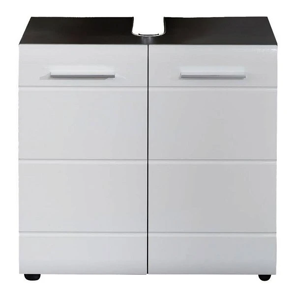 Trendteam Skin Waschbeckenunterschrank Weiß Hochglanz 1 Trendteam Skin Waschbeckenunterschrank Weiß Hochglanz