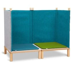 Timkid Sila Couch Klein Petrol Kissen Petrol/grün