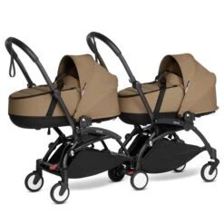 BABYZEN™ YOYO² Zwillingskinderwagen Toffee Gestell Black