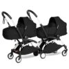 BABYZEN™ YOYO² Zwillingskinderwagen Black Gestell White